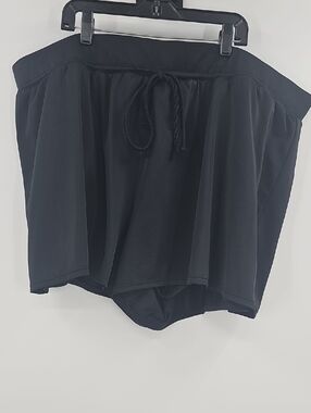 Evri Black Women’s Drawstring Swim Shorts Size 3X